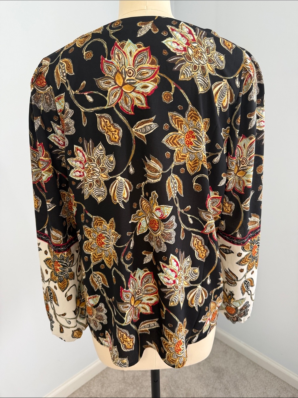 Belle by Kim Gravel BOHO tunic blouse SZM - Picture 2 of 14